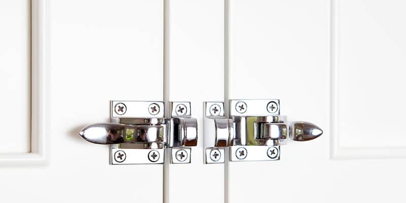Details of cabinetry hardware